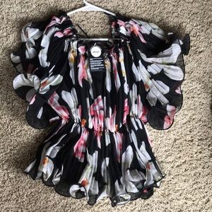 NWT off the shoulder floral print ruffle top!